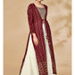 Myra Maroon Jacket Style Sharara Suit | Swadesiicart