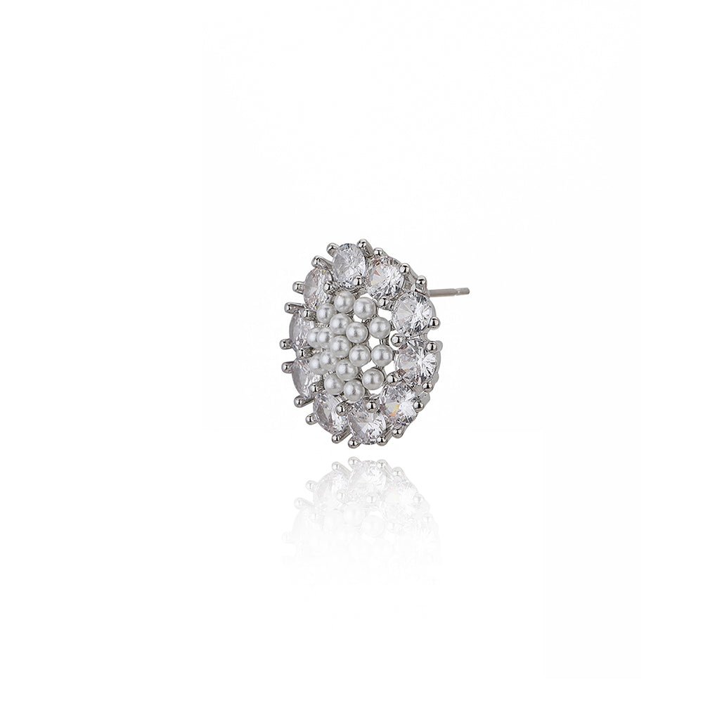 925 Sterling Silver Rose Gold-Polished Cz Heart Drop Earring For Women - Wahe Jewels - Swadesiicart