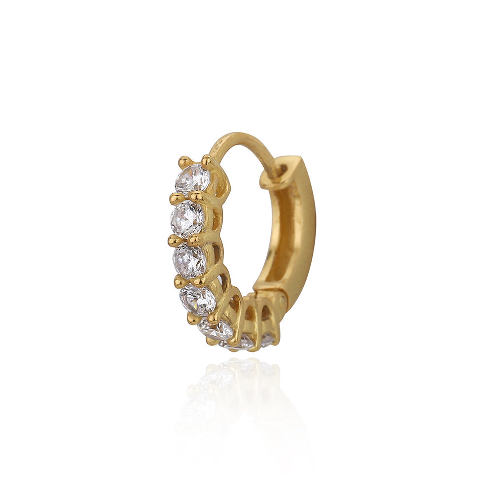 Gold-Polished With Cz Contemporary Stud Earring For Women - Wahe Jewels - Swadesiicart