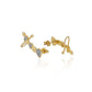 925 Sterling Silver Gold-Polished Circular Hoop Earring - Wahe Jewels - Swadesiicart