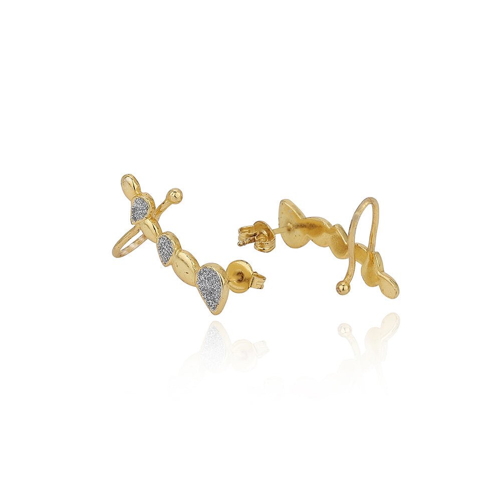 925 Sterling Silver Gold-Polished Circular Hoop Earring - Wahe Jewels - Swadesiicart
