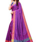 Vamika Banarasi Jacquard Weaving Purple Saree | Swadesiicart