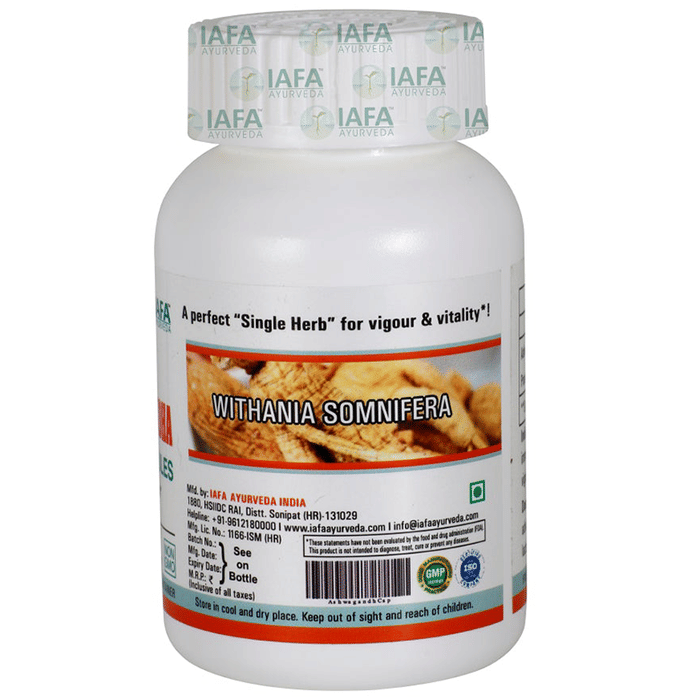 Iafa Ayuveda Ashwagandha Root Extract Veg Capsules | Swadesiicart
