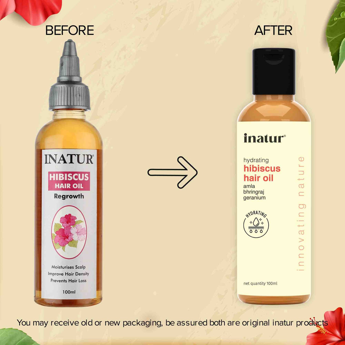 Inatur Hibiscus Hair Oil | Swadesiicart
