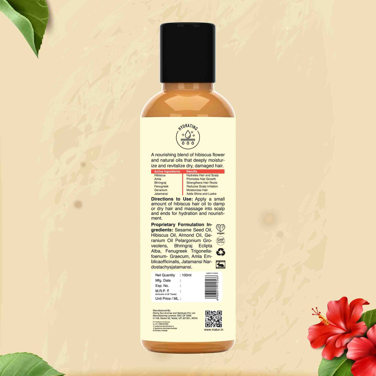 Inatur Hibiscus Hair Oil | Swadesiicart