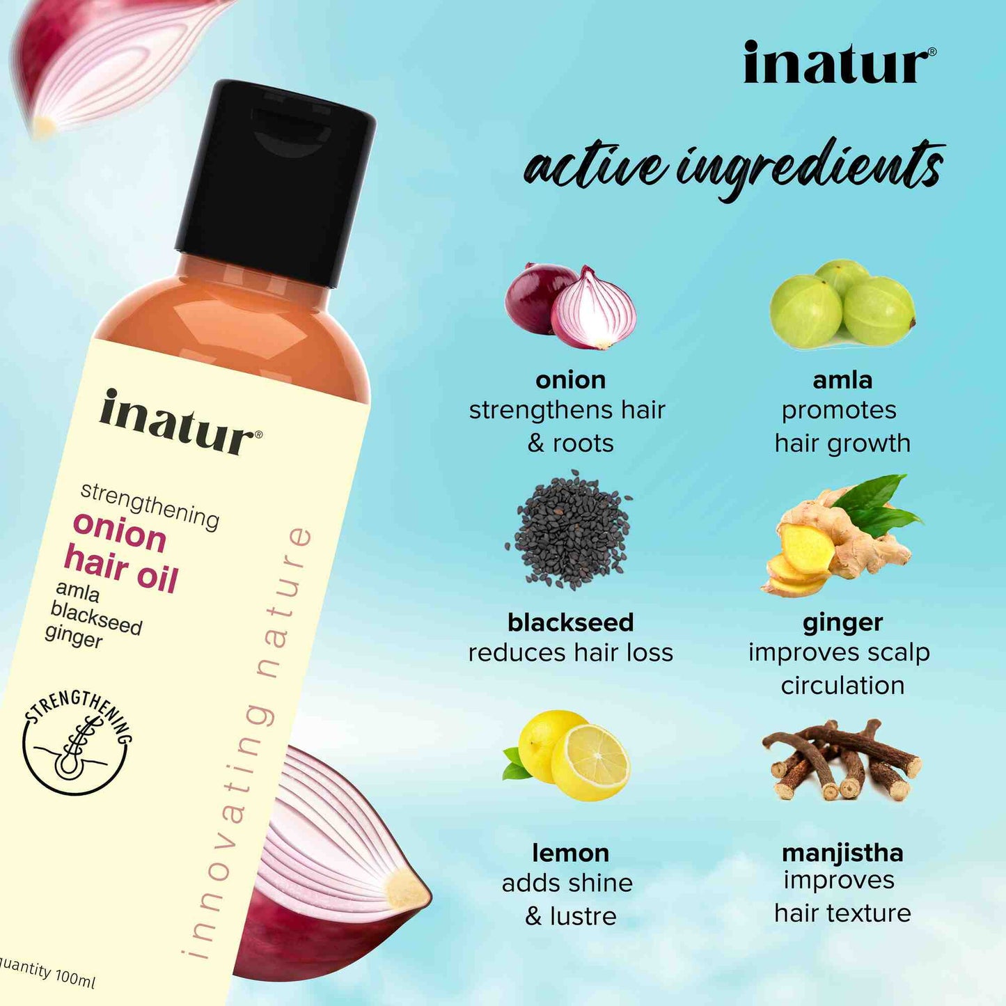 Inatur Onion Hair Oil - Swadesiicart