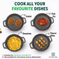 The Indus Valley CASTrong Cast Iron Fish Fry Pan, Pre-seasoned, Nonstick, 100% Pure, Toxin-free, Induction, 22.4/25cm, 1.5kg/2kg
