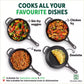 The Indus Valley CASTrong Cast Iron Fry Pan/Skillet, Pre-seasoned, Nonstick, 100% Pure, Toxin-free, Induction,Spatula, 25.4cm, 1.7L, 2.3kg