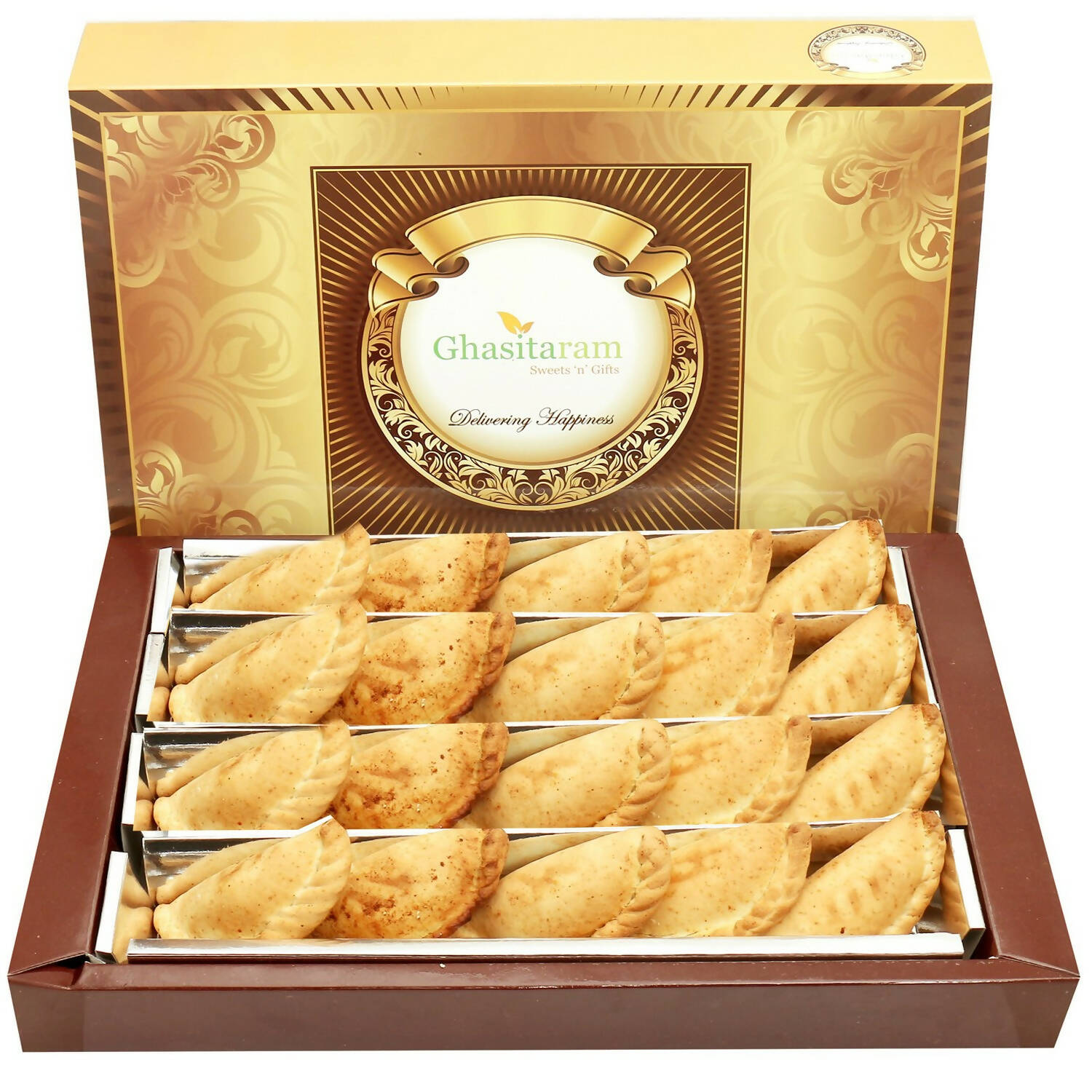 Ghasitaram Holi Sweets - Air Fried/ No Oil Diet Gujiyas | Swadesiicart