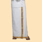 Rajavivaha Cotton White Color Dhoti | Swadesiicart