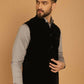 Even Apparels Nehru Jacket With Welt Pockets - Black | Swadesiicart