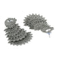 NVR Women Silver Toned Contemporary Drop Earrings | Swadesiicart