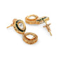 Duet Gold and Meenakari Earrings (Gold) - Ruby Raang | Swadesiicart