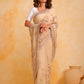 Vamsee Riva Beige Georgette Saree - Swadesiicart