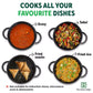The Indus Valley CASTrong Cast Iron Kadai, Pre-seasoned, Nonstick, 100% Pure, Toxin-free, Spatula, 25.2cm, 2.2L, 2.37kg