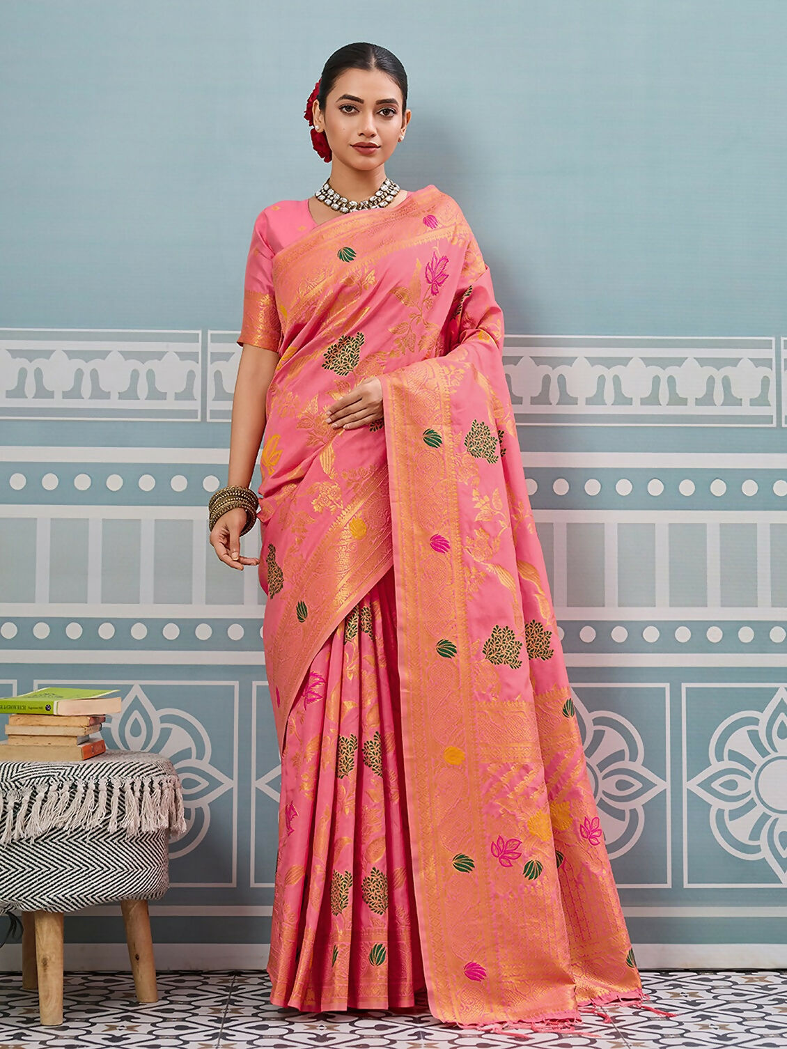 Shree Shyam Fashion Gajari Silk Saree