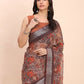 Shree Shyam Fashion Linen Cotton Brown Saree