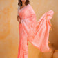 Vamsee Sikha Peach Georgette Saree - Swadesiicart