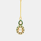 Ruby Raang Gold Polished White Kundan Maang Tikka | Swadesiicart
