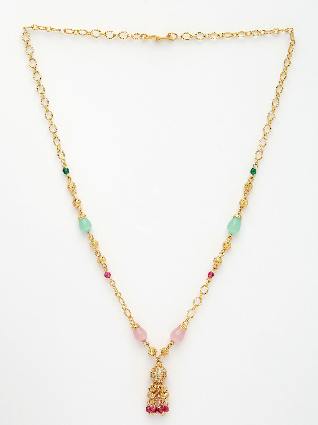 NVR Women's Multicolor Gold-Polished Minimal Chain - Swadesiicart