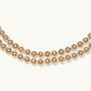 Nuyug 22K Gold-Plated Zircon Studded Enamel Embellished Dual Layered Necklace Set | Swadesiicart