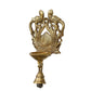 eCraftIndia Gold-Toned Handcrafted Antique Finish Diya with Bells Decorative Wall Hanging Showpiece | Swadesiicart