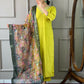 Partywear Designer Lemon Yellow Viscos Chanderi Stitched Suit With Dupatta - Tanisha | Swadesiicart