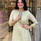 The52 Multi Women's Gorgeous Linen Silk Fabric Embroidered Work Straight Kurta Pant and Dupatta Set - Swadesiicart