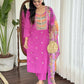 Light purple Viscose Chanderi Stitched Suit With Dupatta - Tanisha | Swadesiicart