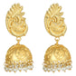 Joban Fashion Women Matte Gold Brass Jhumka | Swadesiicart