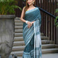 Beatitude Blue Cotton Tanchori Handloom Saree