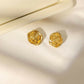 Golden Rose Earrings - Ruby Raang | Swadesiicart