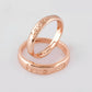 VOJ Stainless Steel Cubic Zirconia Gold-Polished Adjustable Couple Ring Set | Swadesiicart