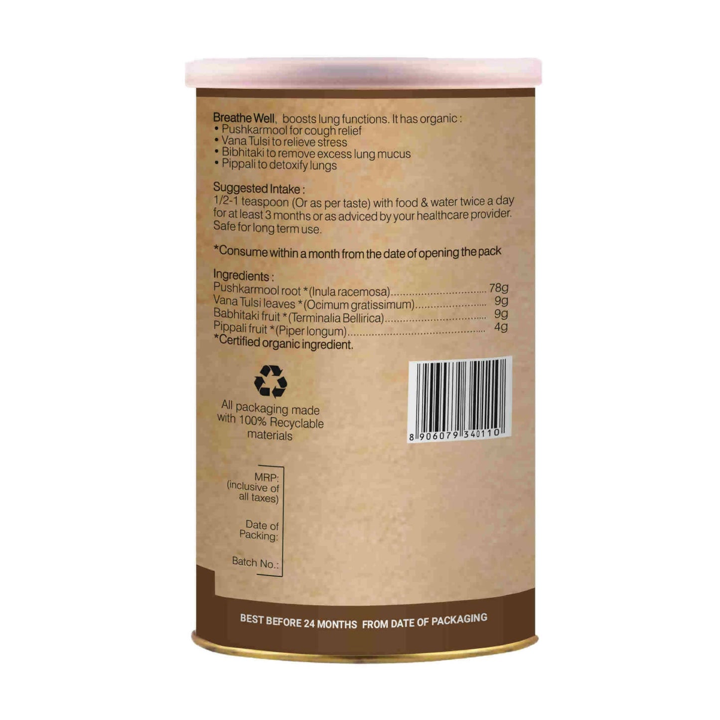 Organic Wellness Breath Well Powder - Swadesiicart