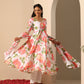 Pomcha Jaipur White Gul Noor Anarkali Set | Swadesiicart