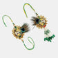 NVR Women & Men Set of 2 Green Radha Krishna Beaded Bhaiya Bhabhi Rakhi With Roli Chawal | Swadesiicart