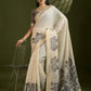 Vishnu Weaves Women's Black Muga Cotton Thread Woven Saree with Blouse - Swadesiicart