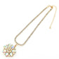 Mominos Fashion Johar Kamal Statement Gold-Polished Finish AD Stone Long Necklace For Women (White) | Swadesiicart