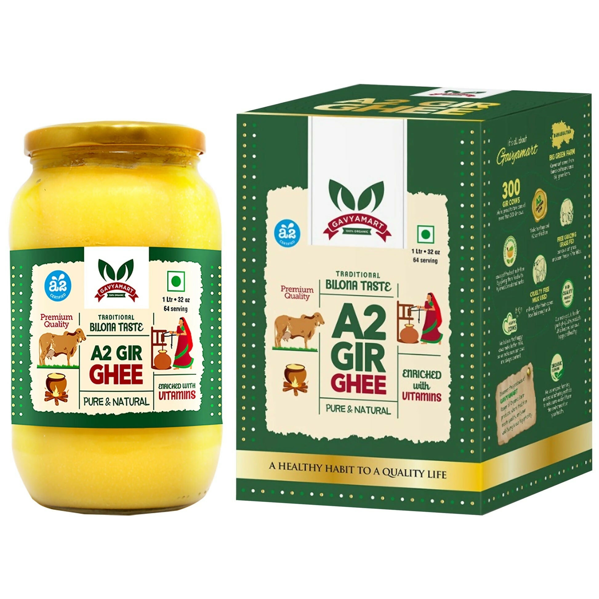 Gavyamart A2 Gir Cow Ghee - Swadesiicart