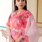 Vaasva Women Ivory Tabby Slik Print & Embroidered Kurta, Pant & Dupatta set | Swadesiicart