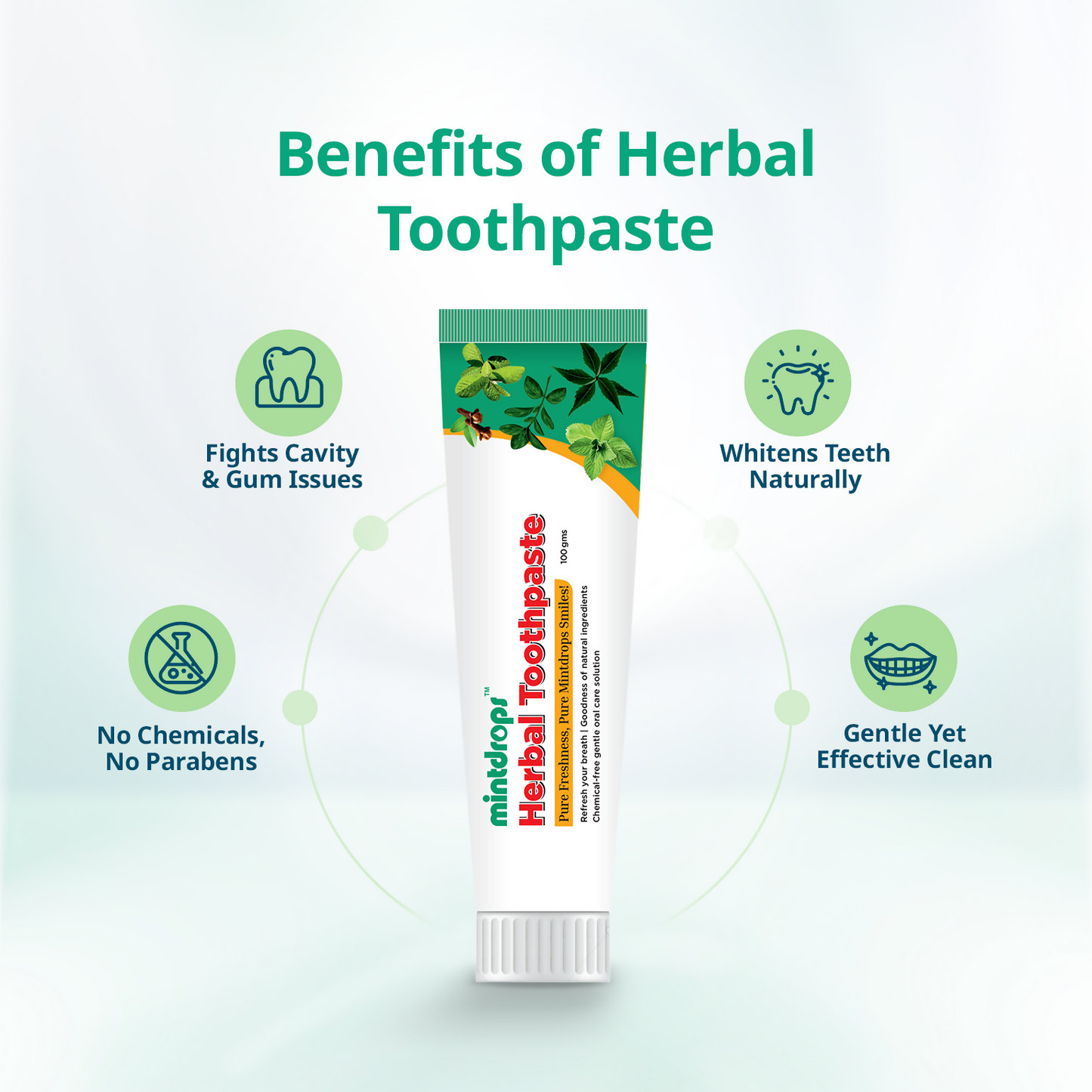Mintdrops Herbal Toothpaste | Swadesiicart