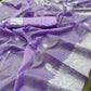 DEIANA'S Beautiful Designer Golden zari Soft Cotton Saree - Lavender - Swadesiicart