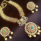 Multicolor Ad Bridal Necklace Set For Marriage Ceremony