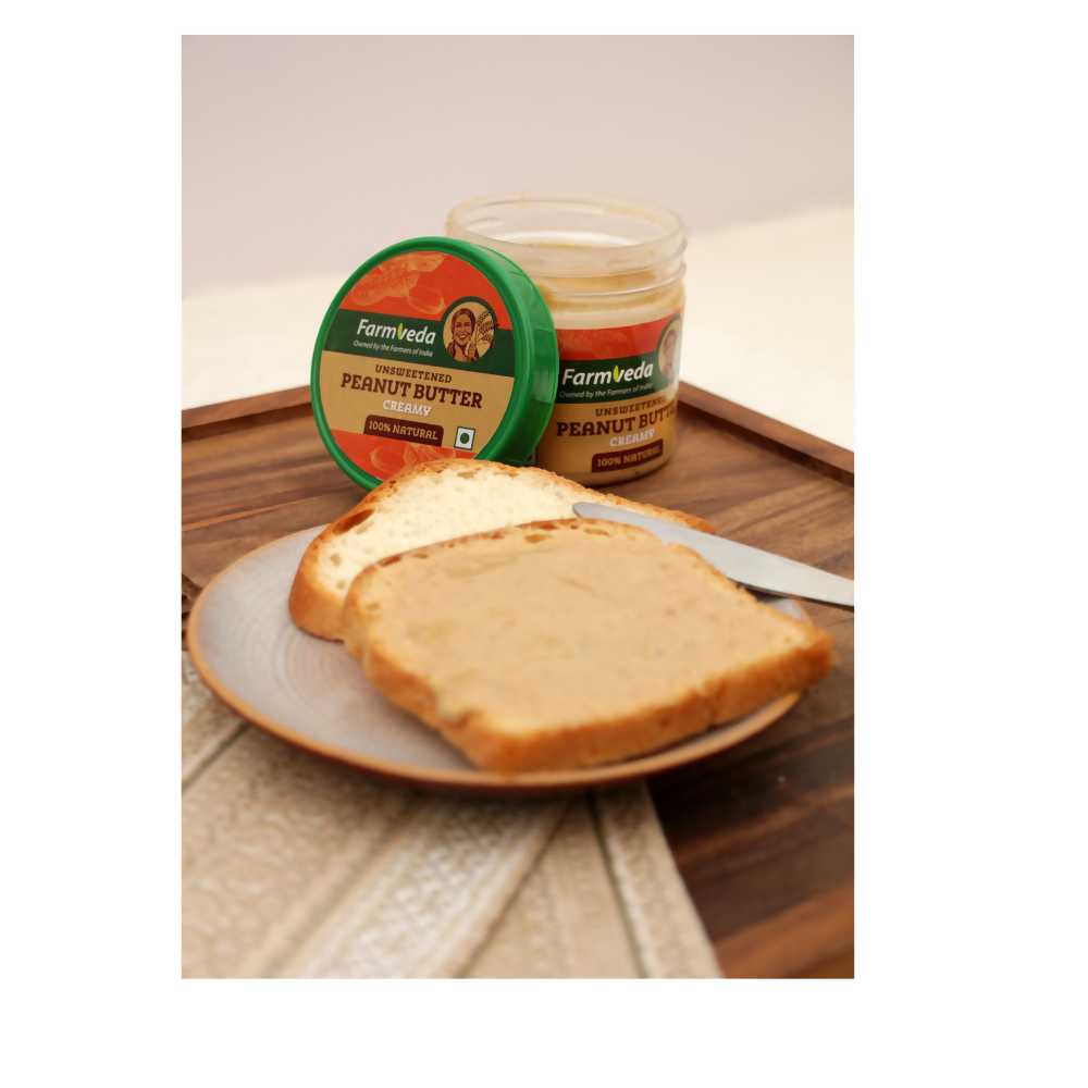 Farmveda Unsweetened Peanut Butter - Swadesiicart