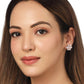 NVR Women Golden Cz Studded Studs Earrings | Swadesiicart