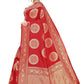 Vamika Latest Banarasi Jacquard Weaving Red Saree | Swadesiicart