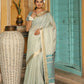Shree Shyam Fashion Rama Green Linen Saree