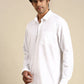 Ramraj Cotton Mens Full Sleeve Formal 100 % Cotton White Shirt | Swadesiicart