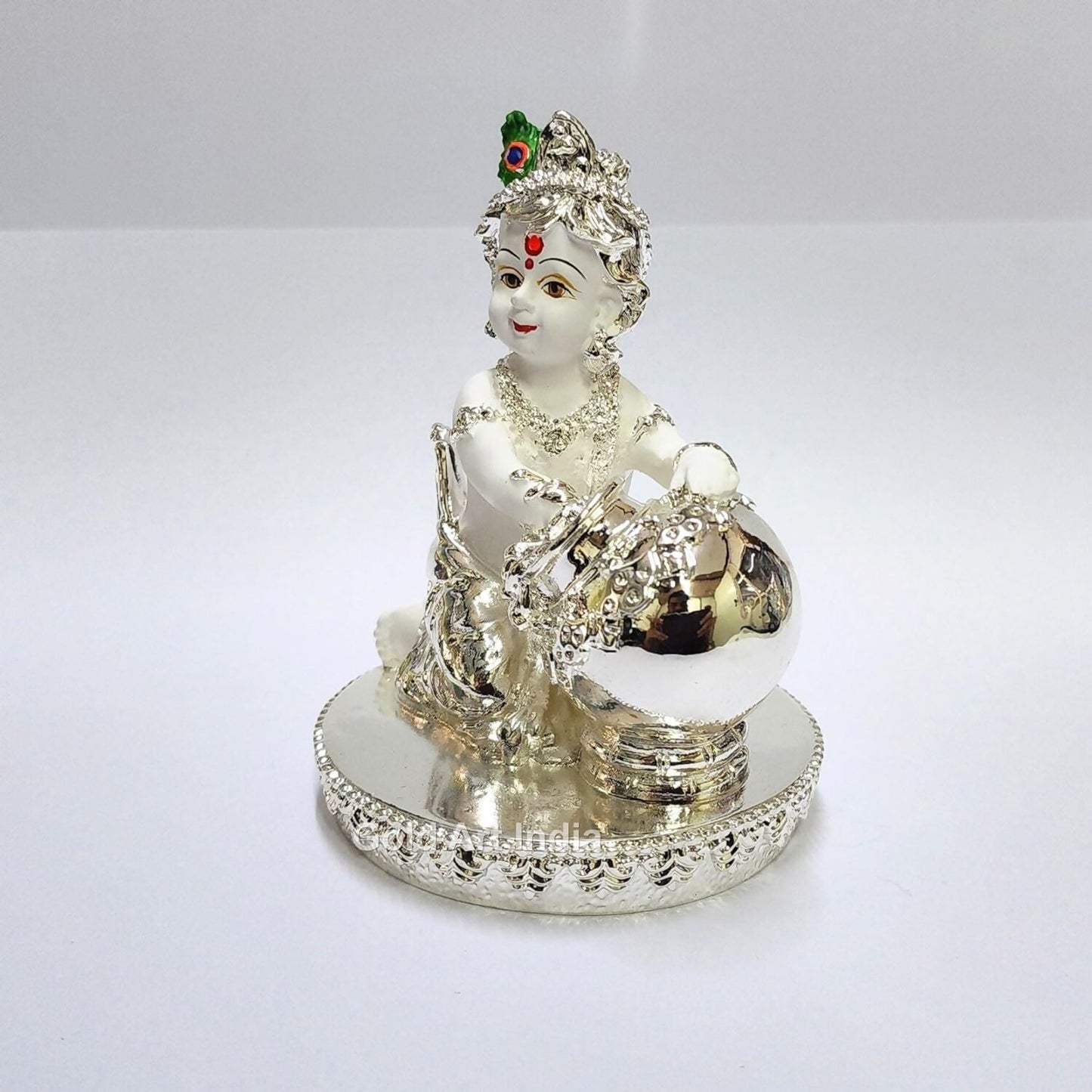 Gold Art India Makhan Krishna Idol - Swadesiicart