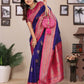 Joban Fashion Banarasi Purple Small Butti Soft Silk Saree | Swadesiicart